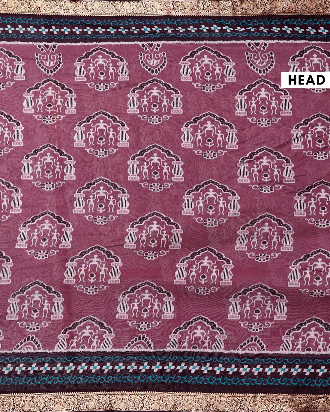 Elegant Semi Chanderi Saree with Traditional Floral Motifs and Zari Woven Contrast Border - Onion Pink