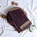 Banana Pith Saree With Elegant Gold Zari Border