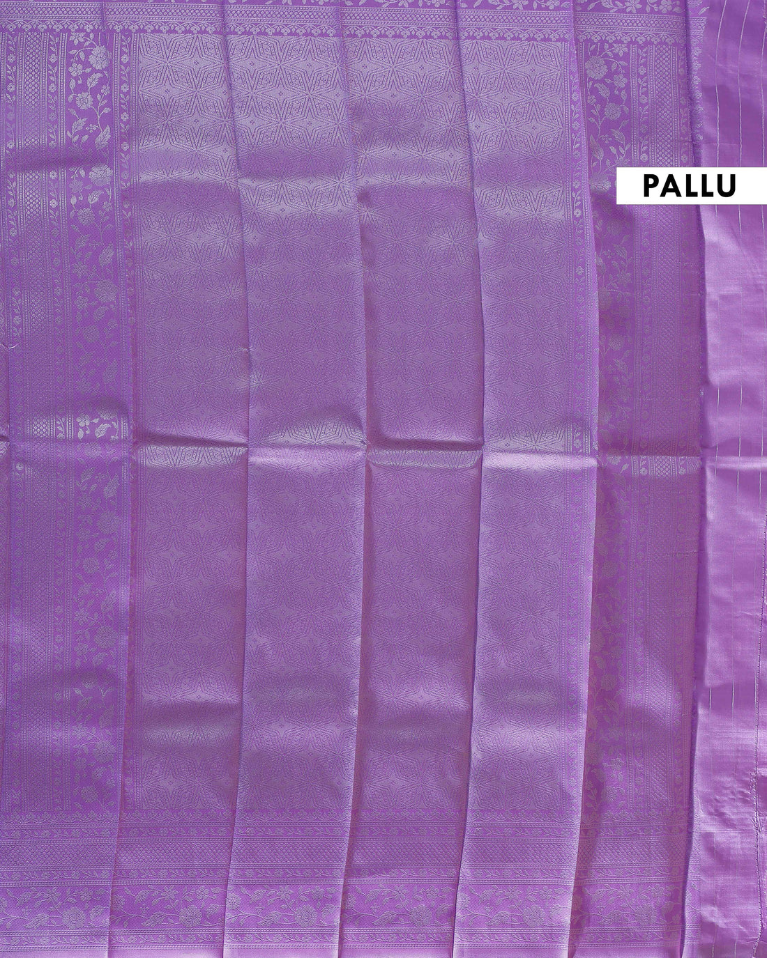 Elegant Litchi Silk Saree with Intricate Zari Weaving and Traditional Motifs  - Lavender