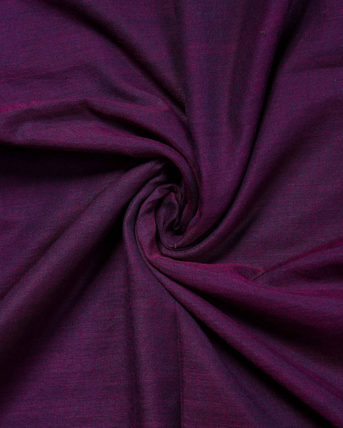 Handloom Khadi Cotton Saree with Woven Border and Contrast Printed Blouse Piece - Purple