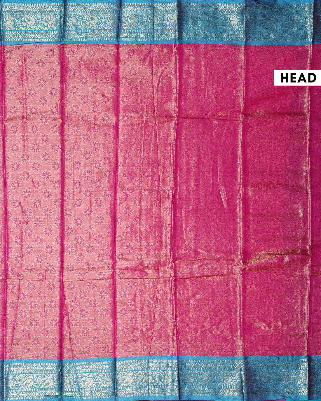 Elegant Banarasi Tissue Silk Saree with Intricate Zari Floral Weaving and Traditional Brocade Border - Pink
