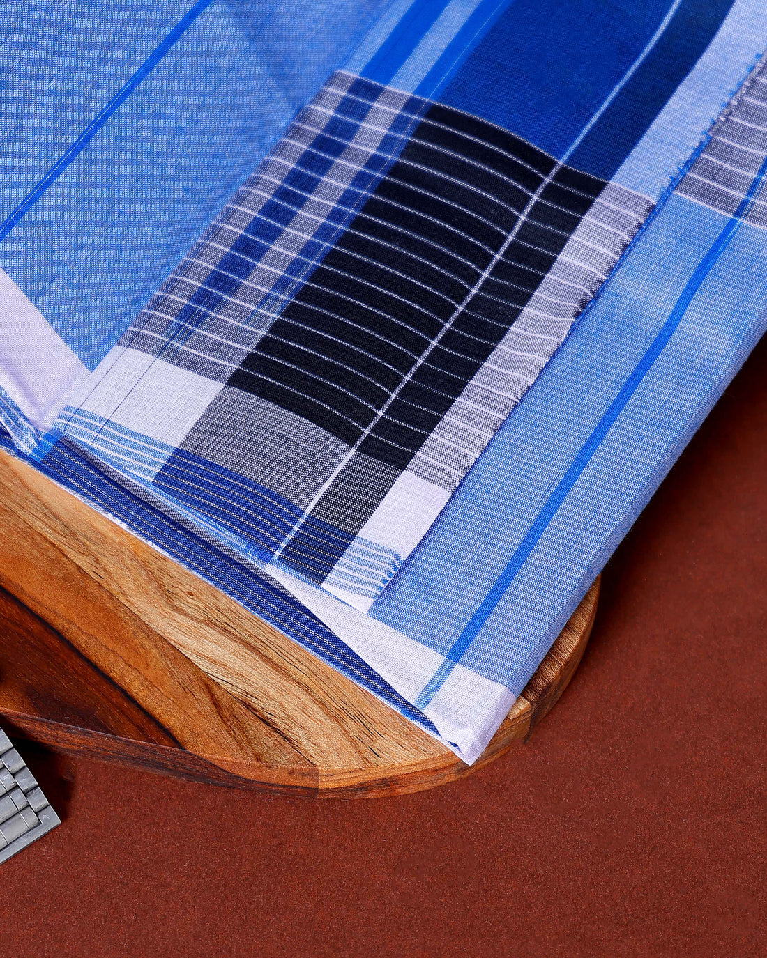Sangu Brand Men's Premium Cotton Striped Lungi Stitched - Multi
