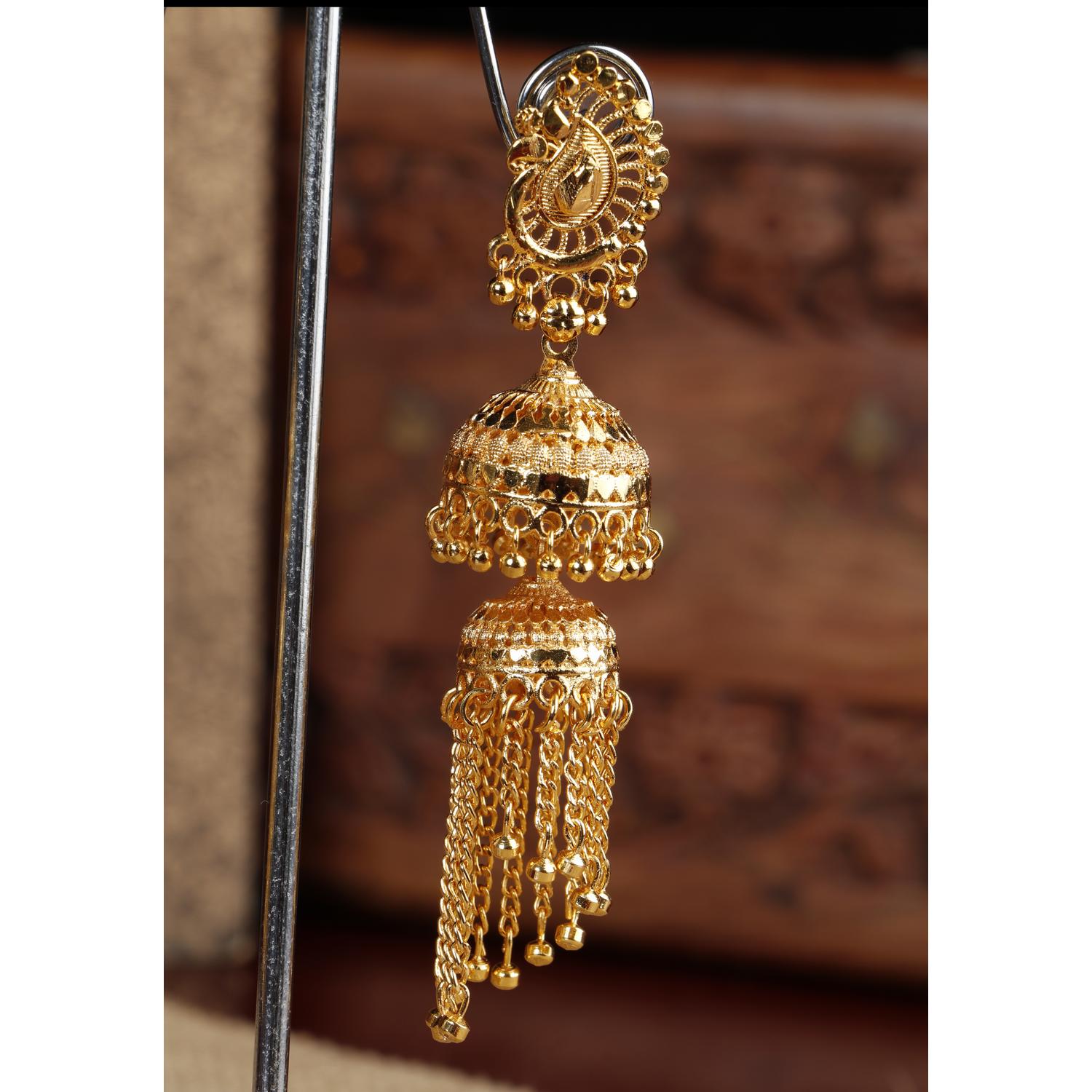 Buy Gold Colour Plated Earrings