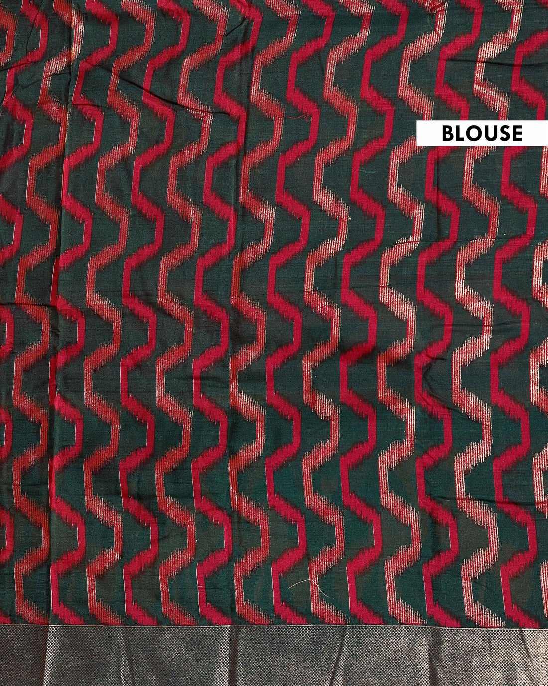 Traditional Handloom Ikkat Saree with Intricate Geometric and Floral Motifs - Pink