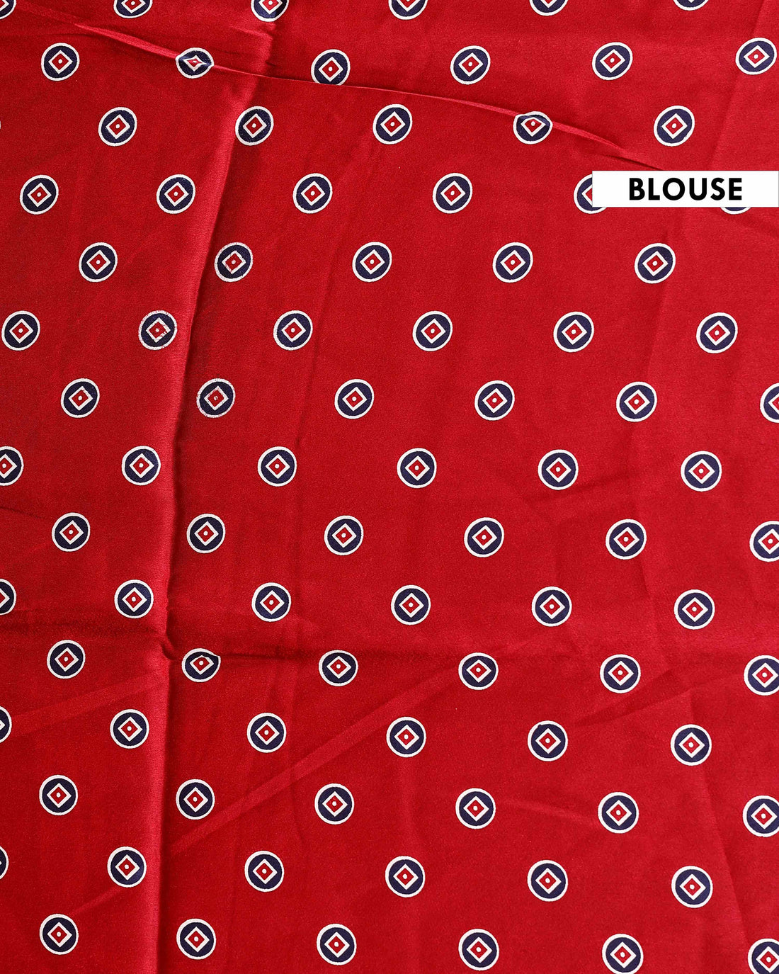 Exquisite Modal Satin Saree with Intricate Geometric and Floral Block Print Pattern and Ornate Border  - Blue