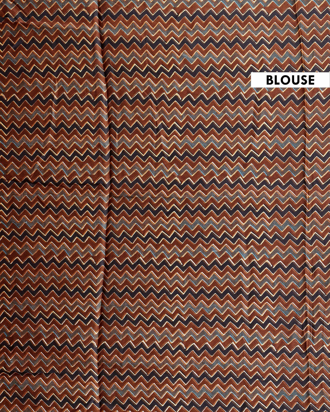 Elegant Modal Satin Saree with Intricate Floral Block Prints and Zari Border - Brown