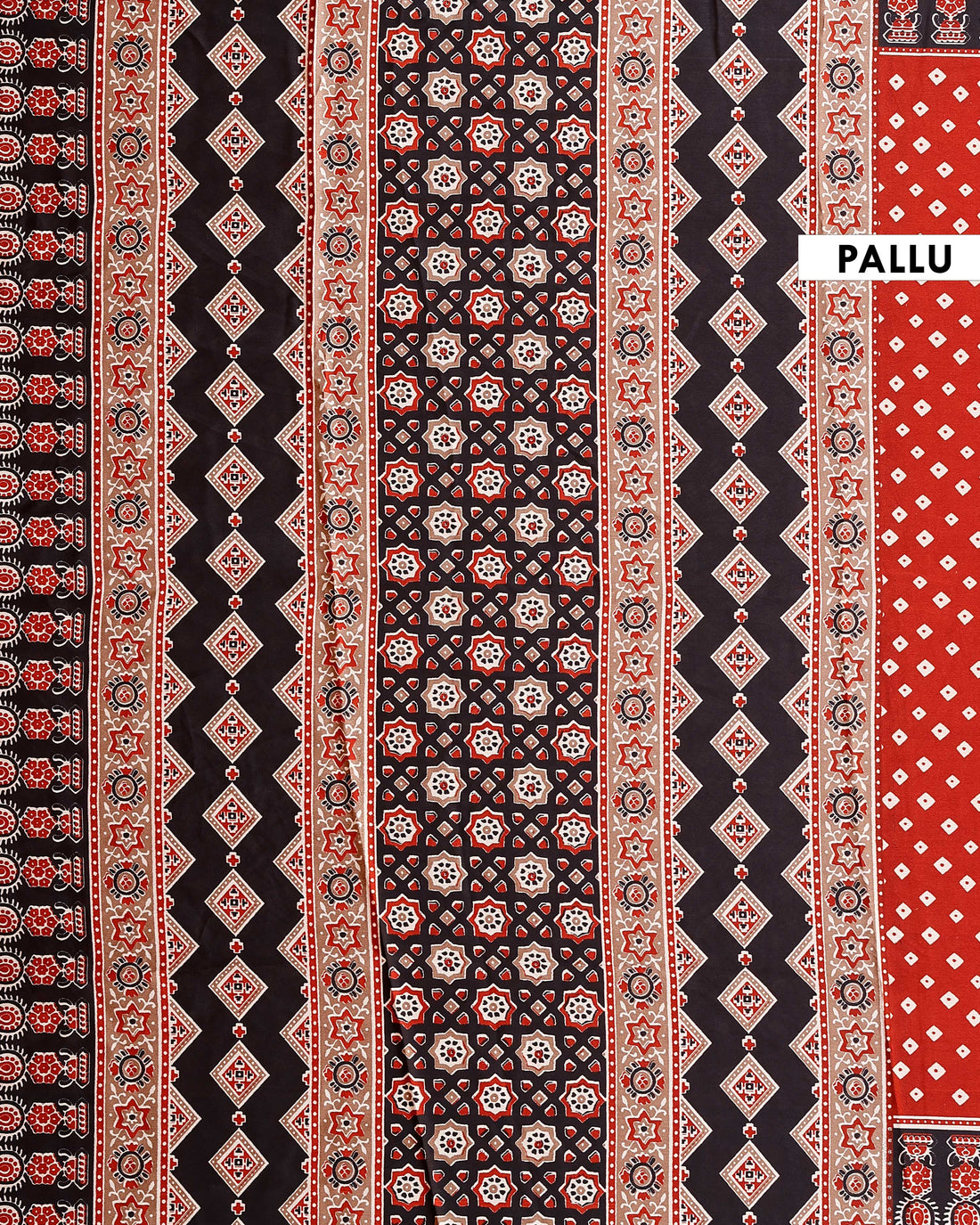 Elegant Satin Saree with Traditional Bandhani-Inspired Body Print and Intricate Border Design - Red