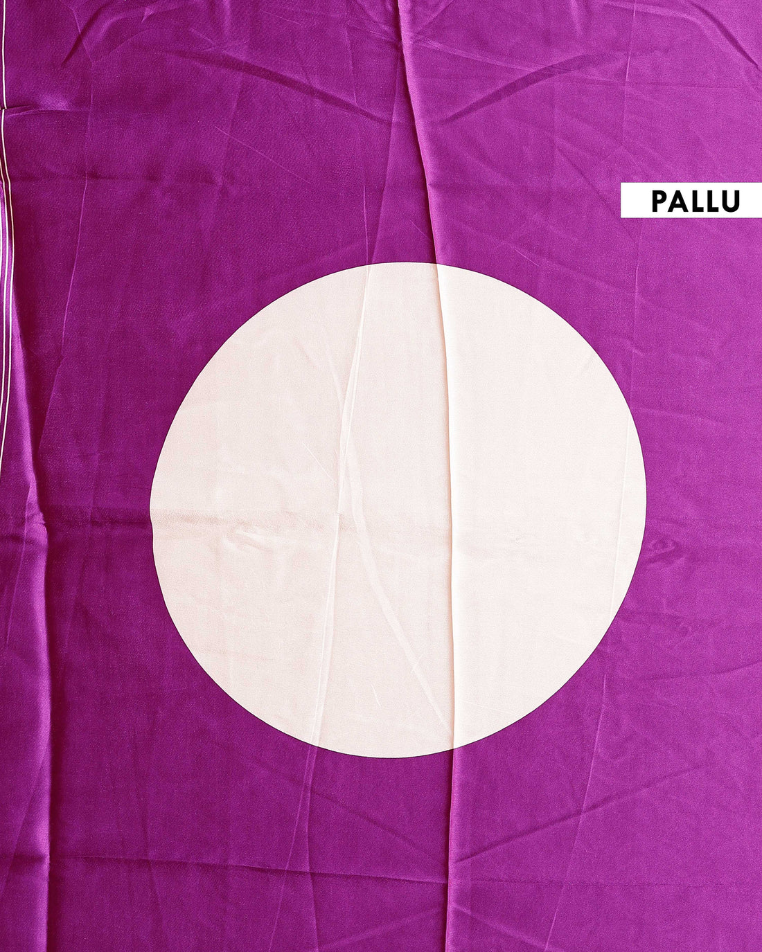 Elegant Modal Satin Saree with Vertical Stripe Weave and Distinctive Circular Pallu Design  - Purple