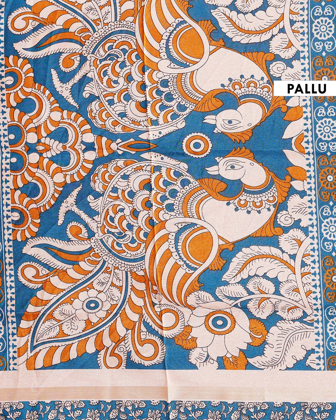 Exquisite Kalamkari Printed Saree with Intricate Handcrafted Floral and Elephant Motifs - Yellow