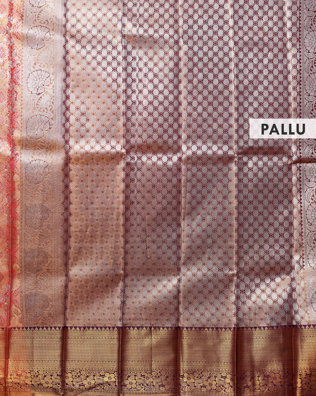 Exquisite Niranjana Silk Saree with Rich Zari Weaving and Intricate Traditional Motifs - Orange