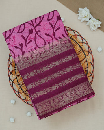 Pink Color Dola Saree