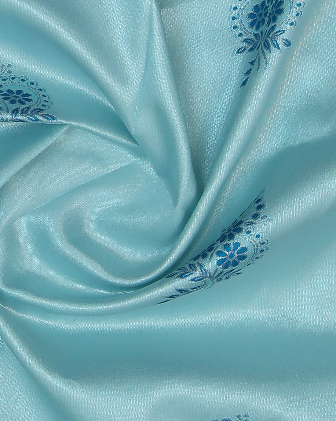 Light Blue Color Lichi Silk Saree