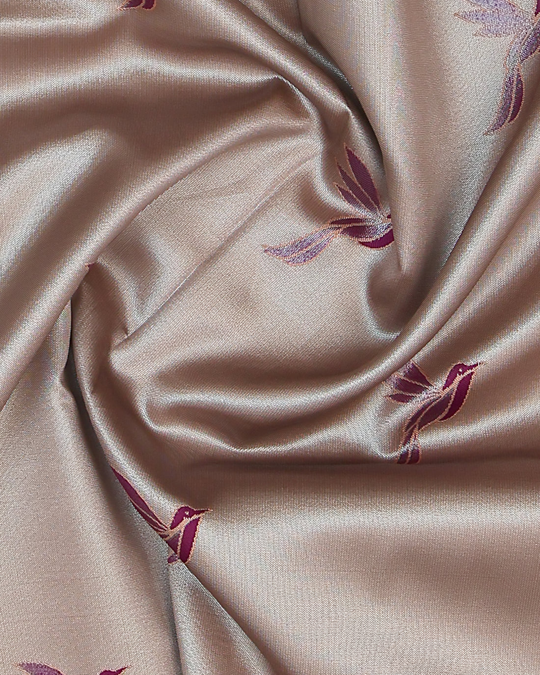 Copper Color Lichi Silk Saree