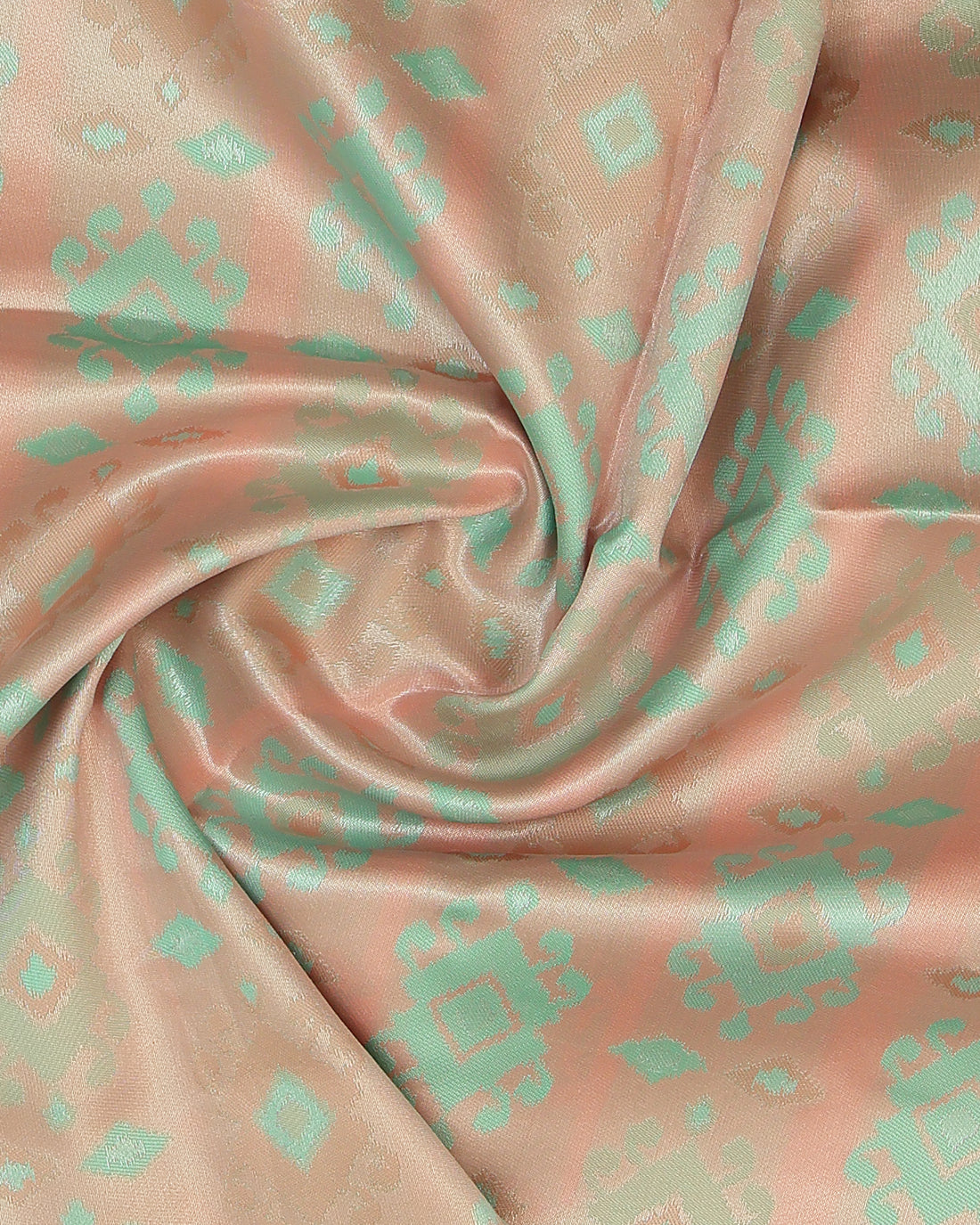 Peach Color Lichi Silk Saree