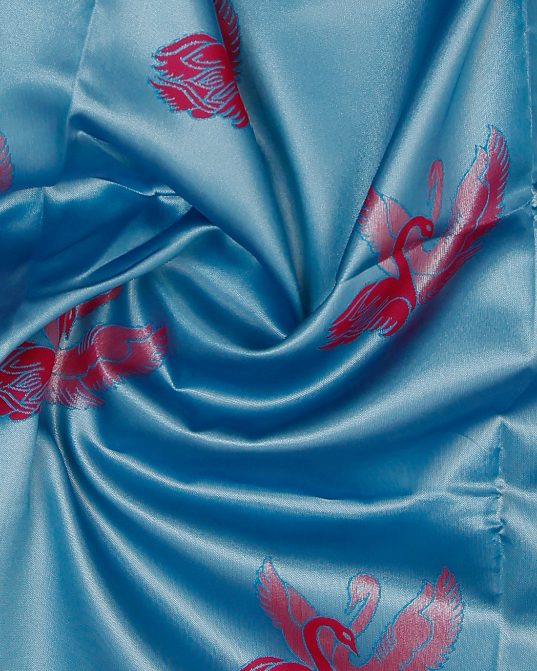 Blue Color Lichi Silk Saree