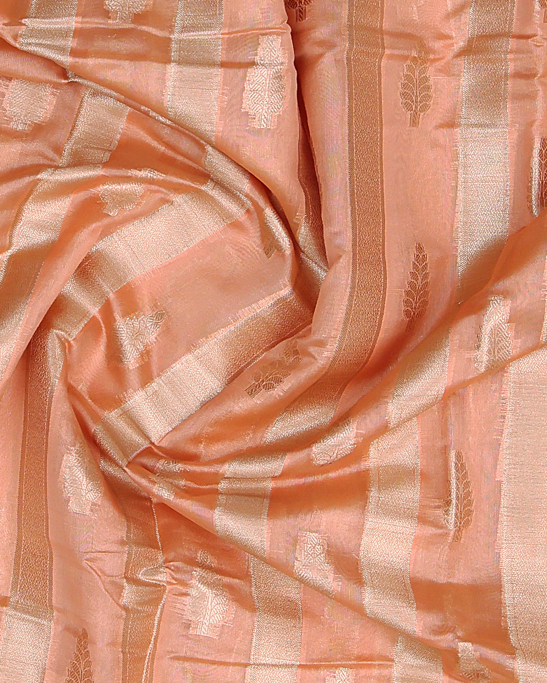 Peach Color Raw Silk Saree