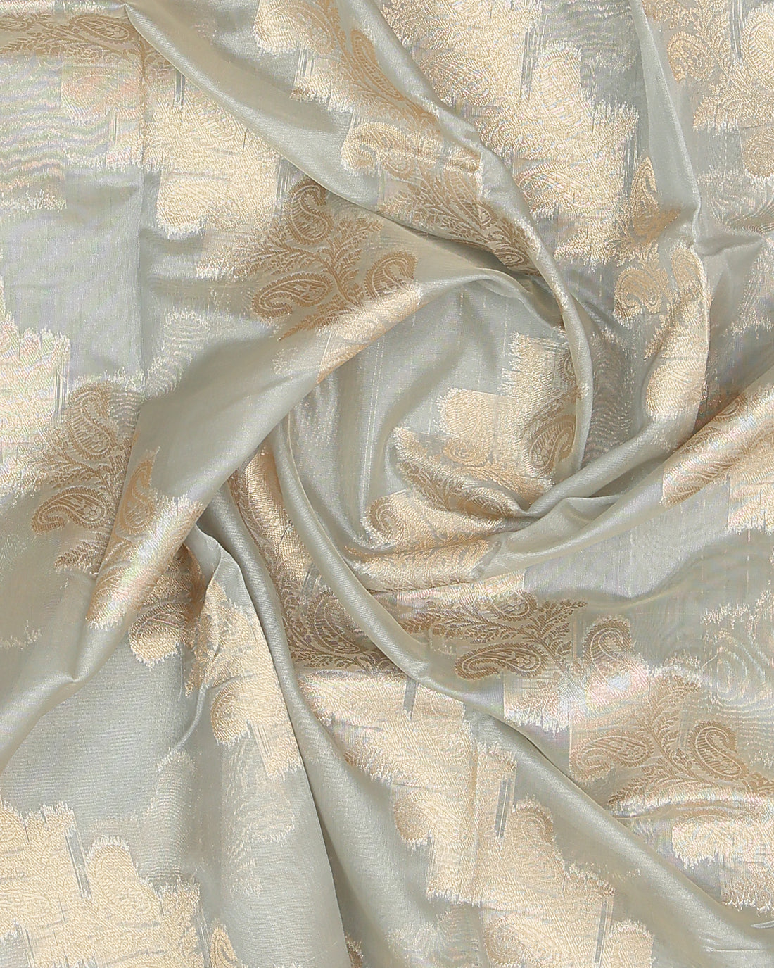 Grey Color Raw Silk Saree