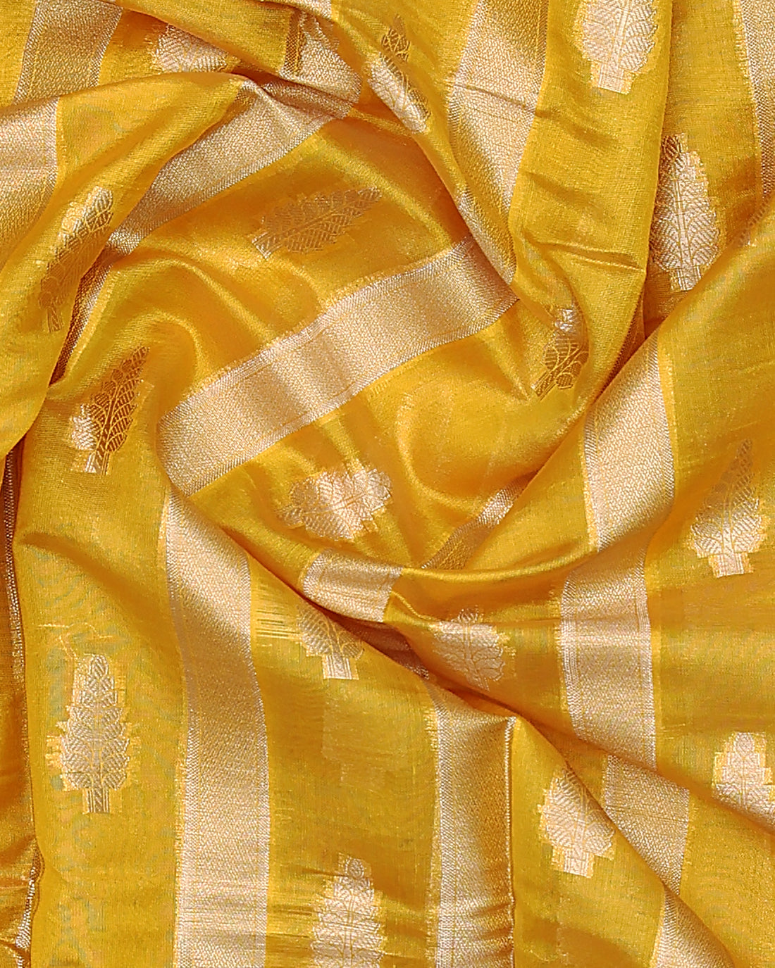 Yellow Color Raw Silk Saree
