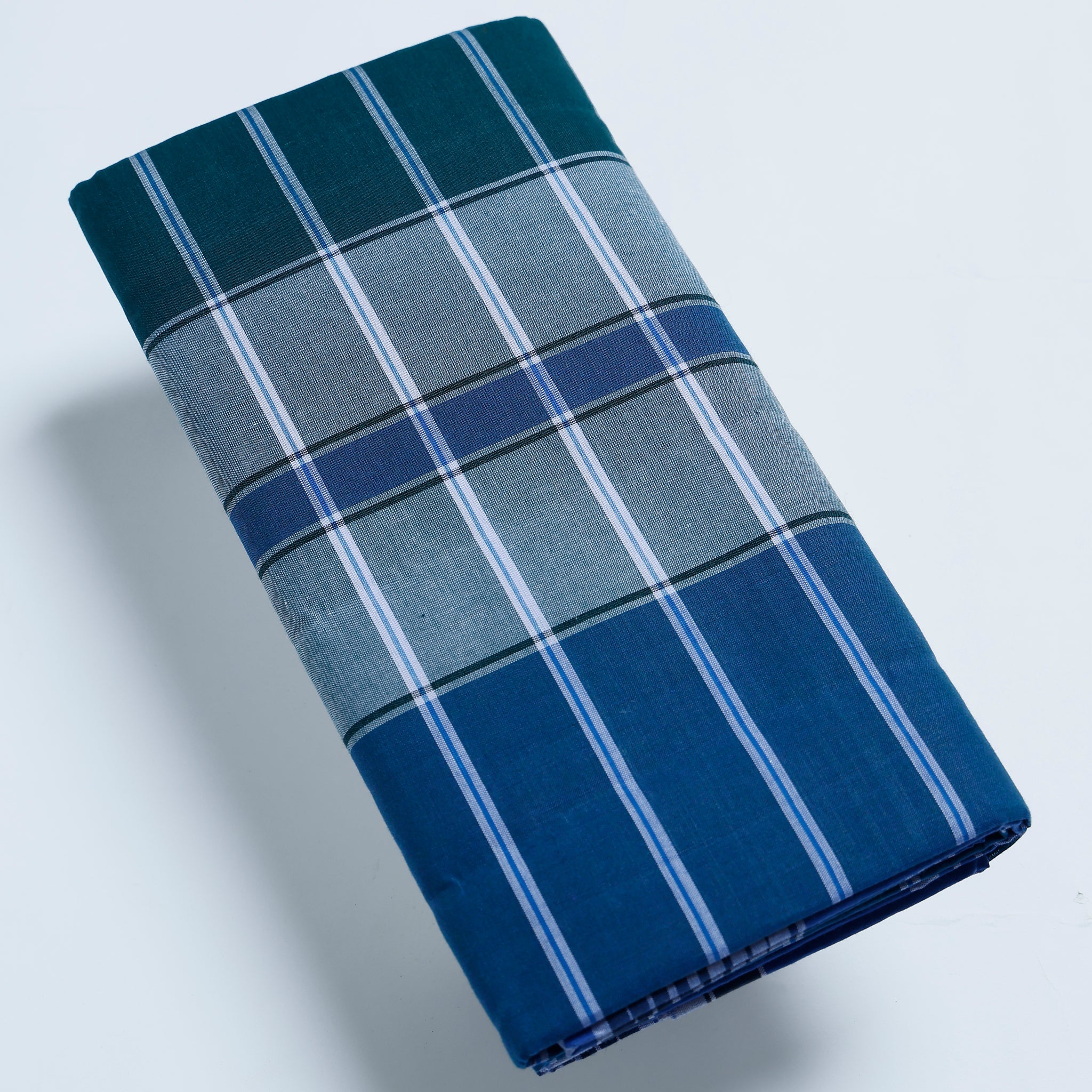 JKT Brand Blue Striped 2.10 m Stitched Lungi