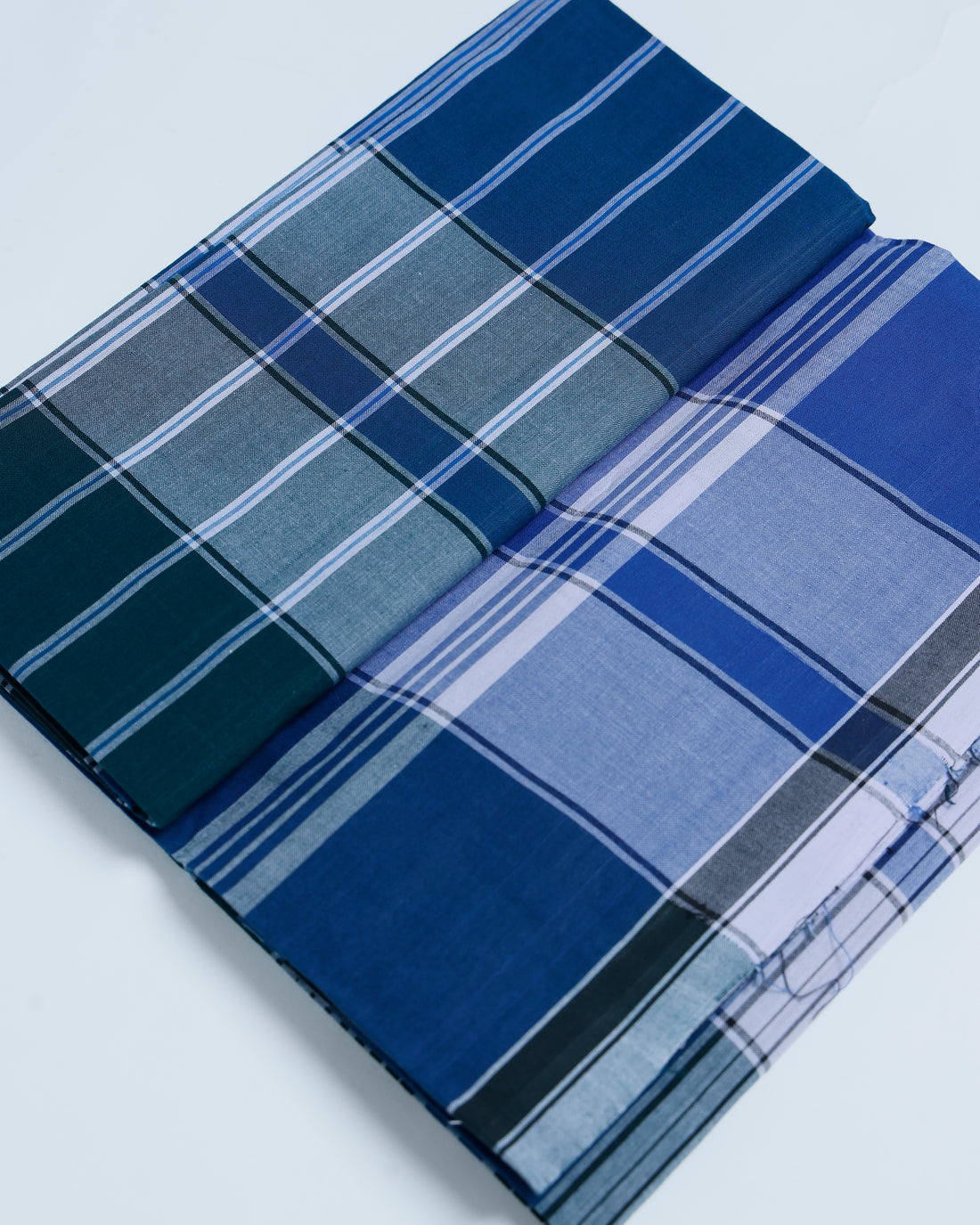 JKT Brand Blue Striped 2.10 m Stitched Lungi