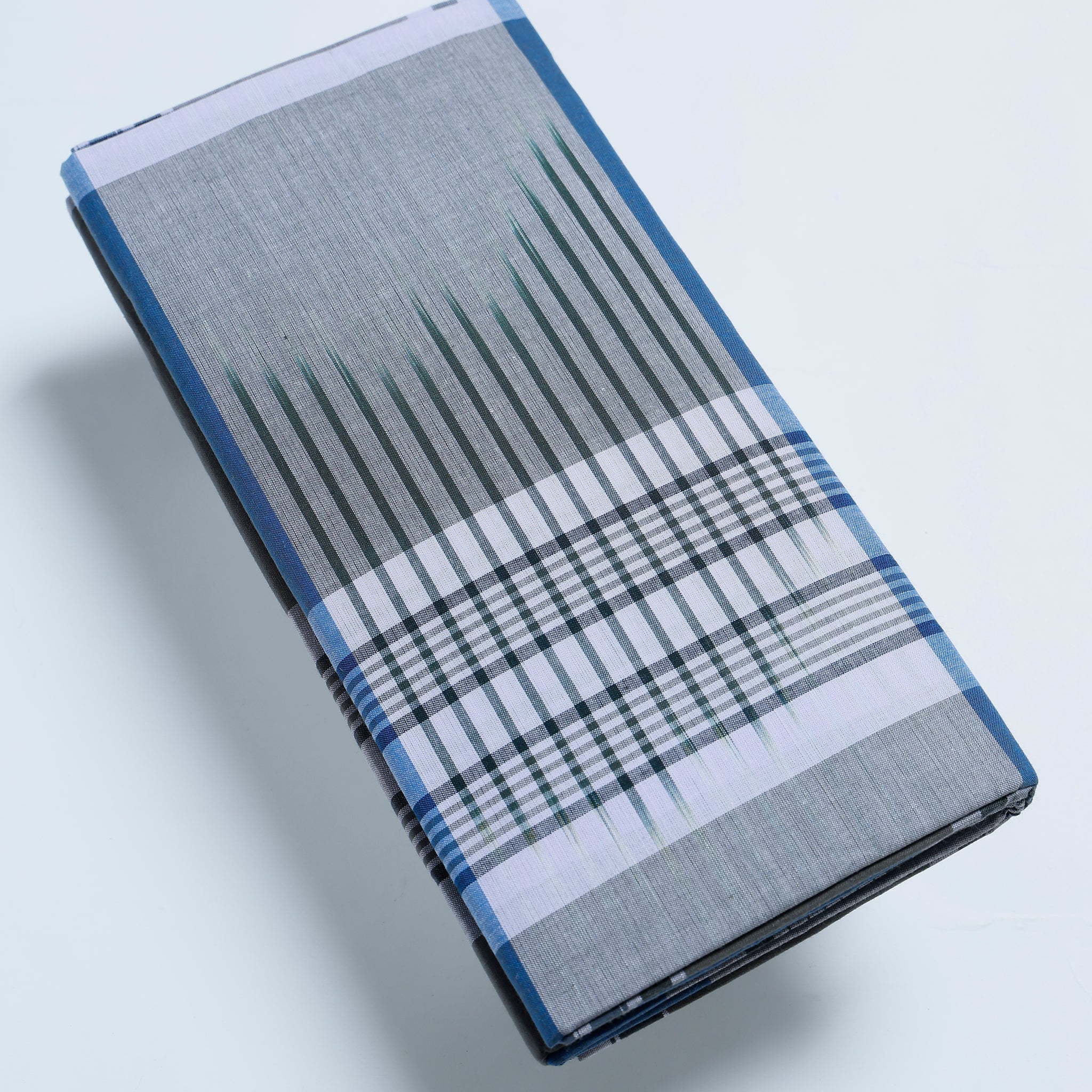 JKT Brand Grey Striped 2.10 m Stitched Lungi