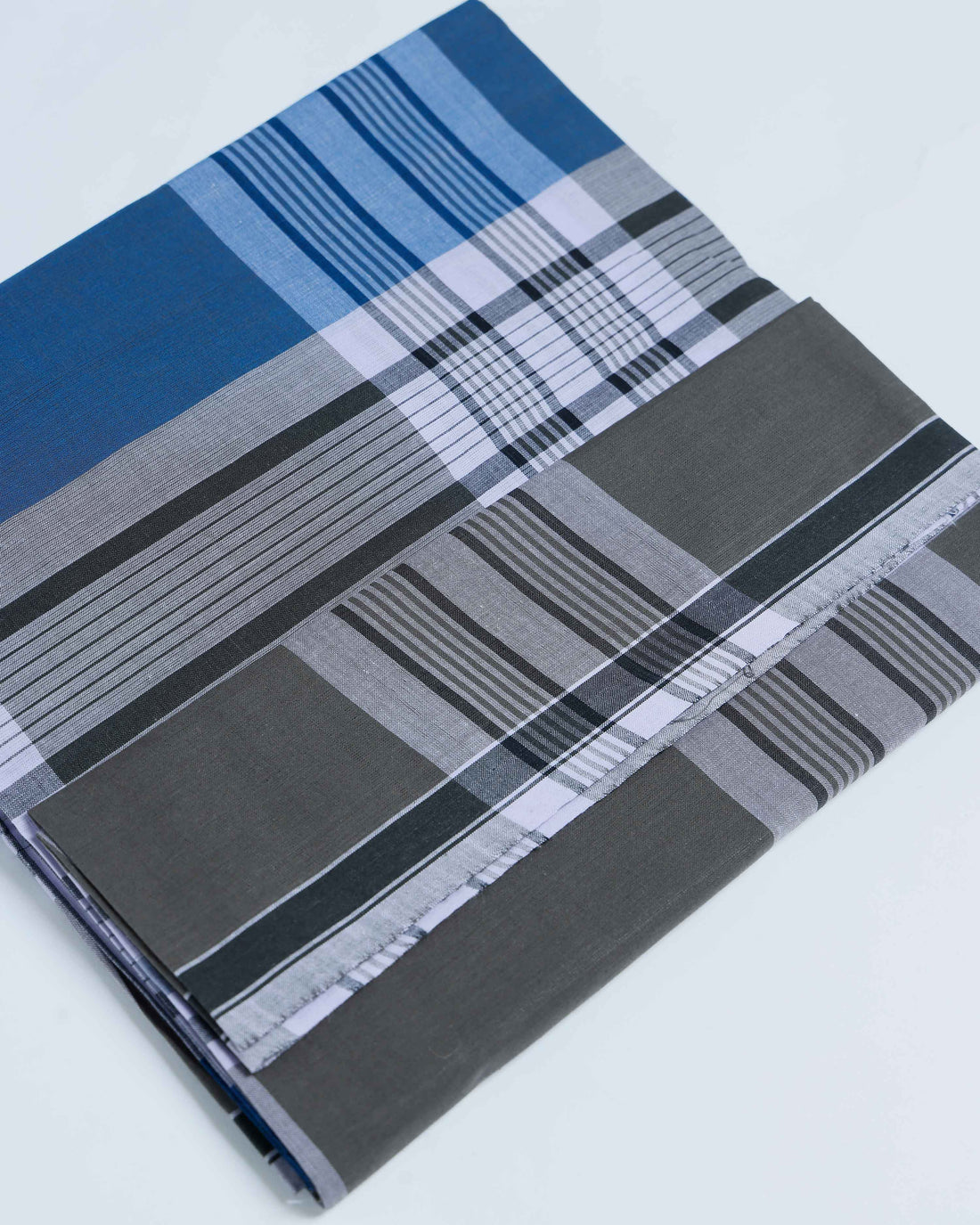 JKT Brand Grey Striped 2.10 m Stitched Lungi