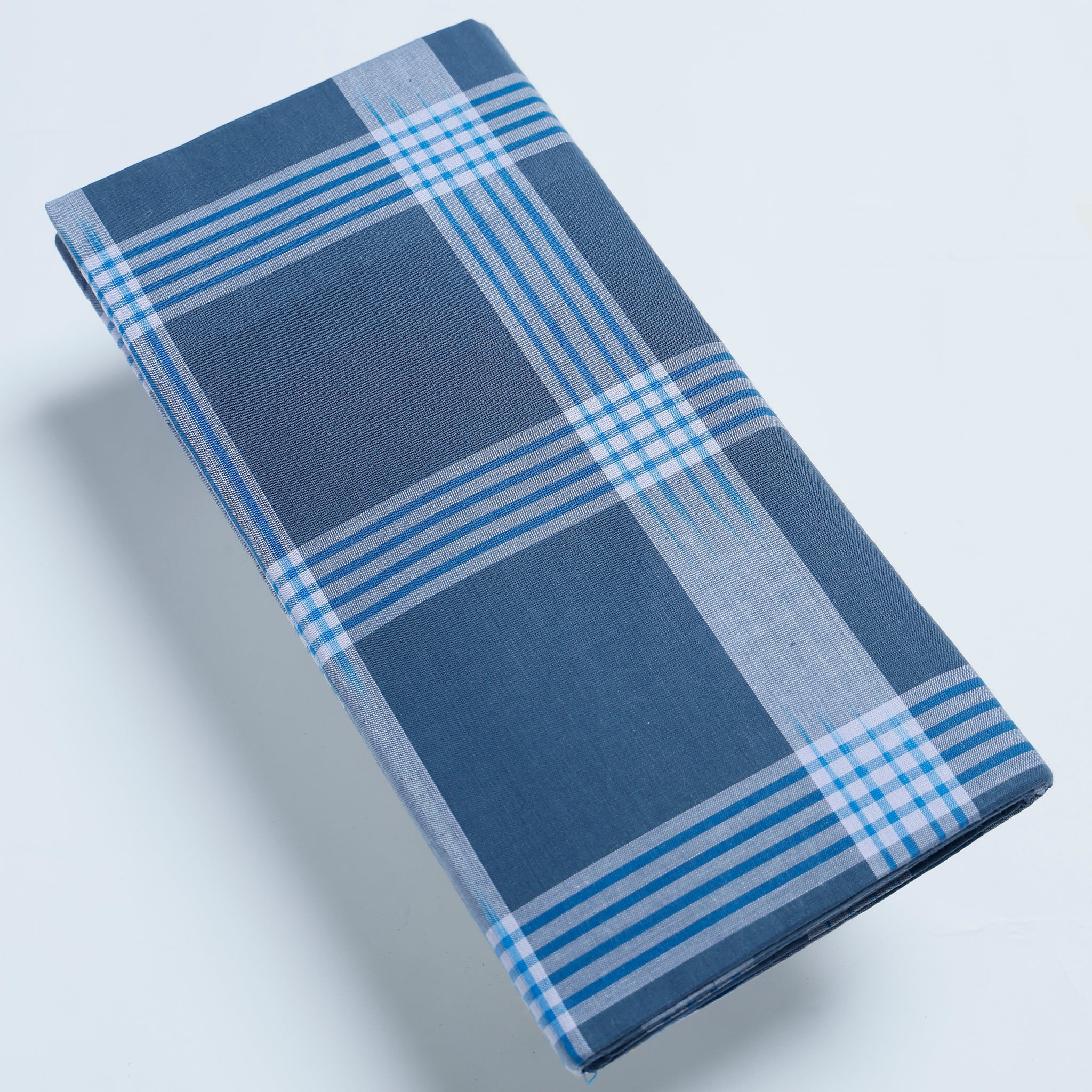 JKT Brand Blue Striped 2.10 m Stitched Lungi