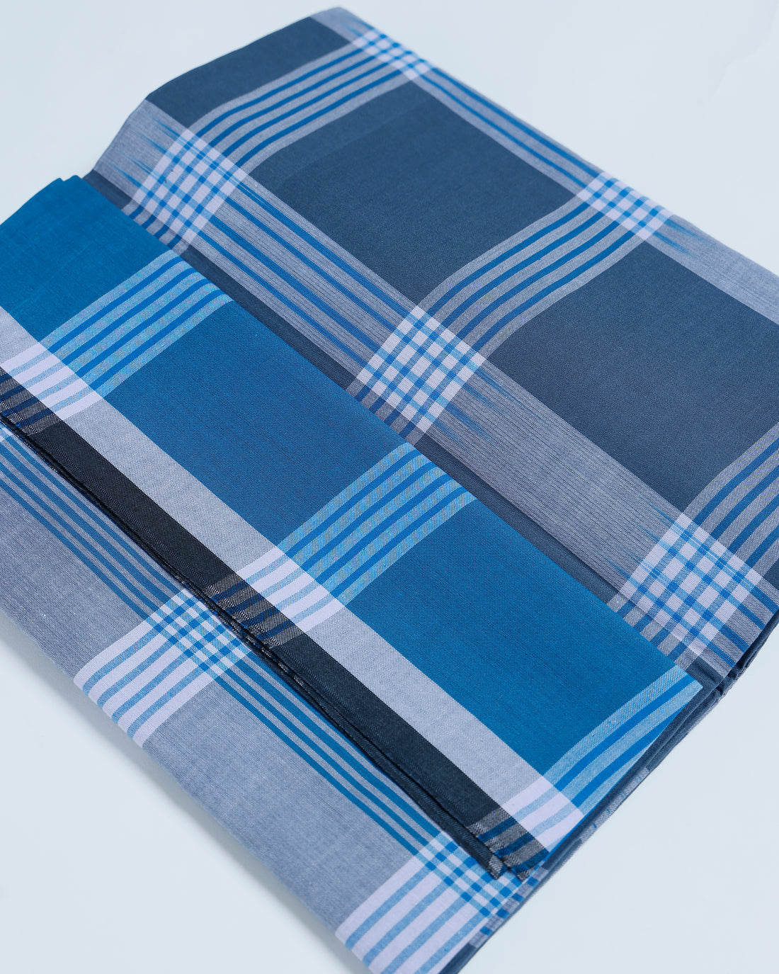 JKT Brand Blue Striped 2.10 m Stitched Lungi