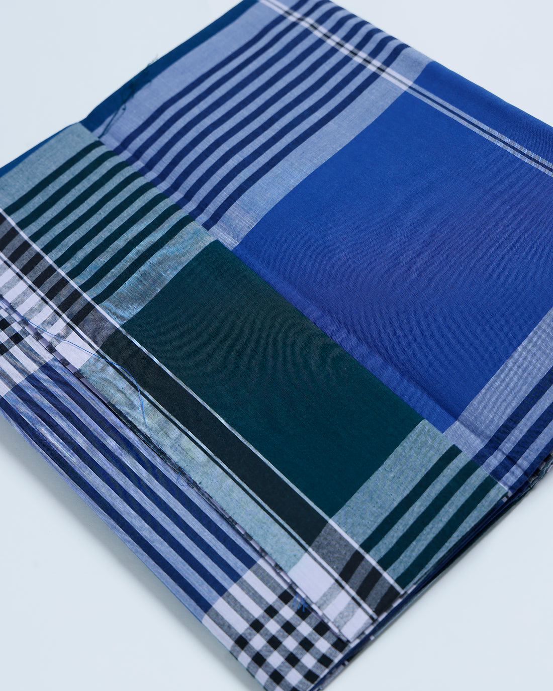 JKT Brand Blue Striped 2.10 m Stitched Lungi