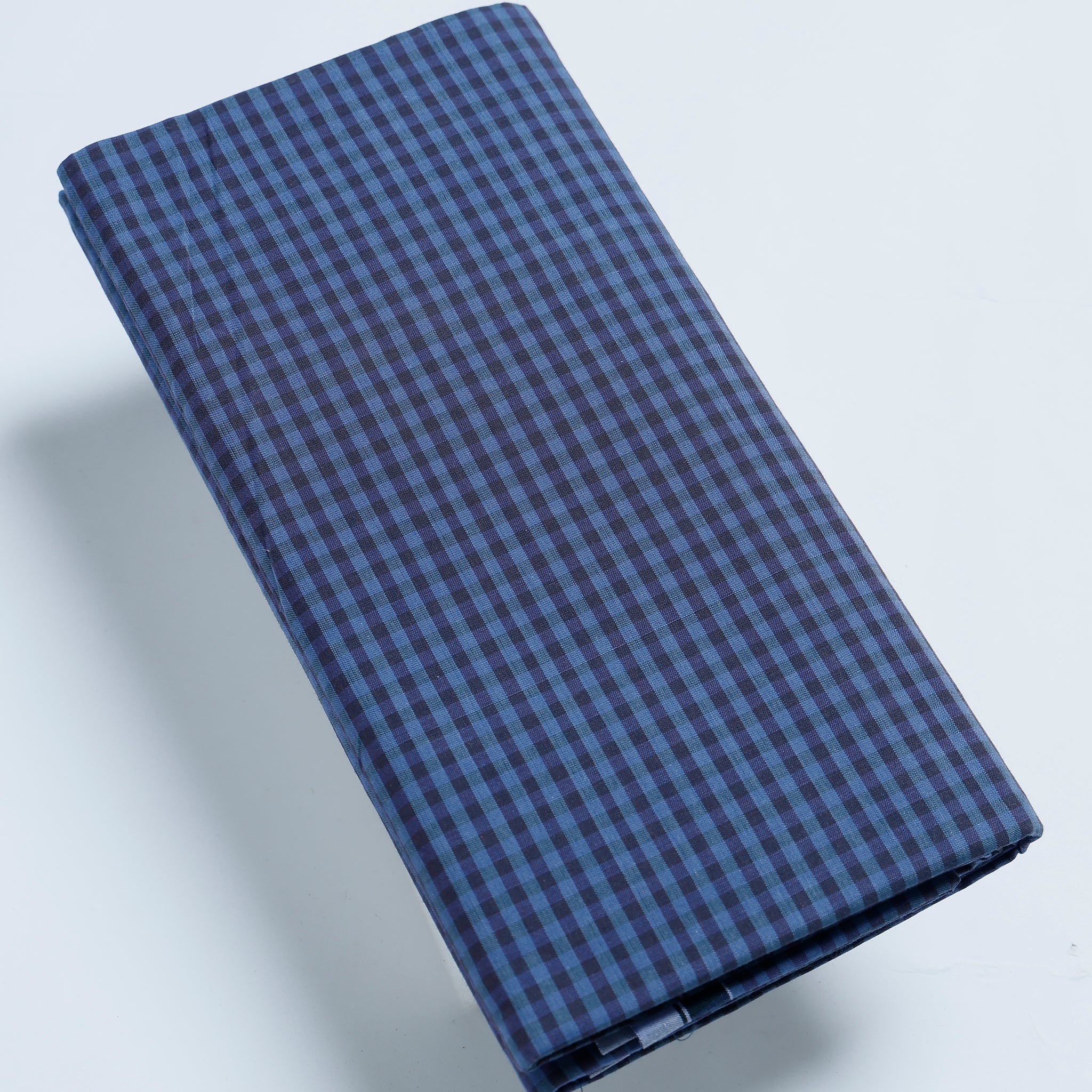 Kibs Brand Blue Checkered 2.15 m Stitched Lungi