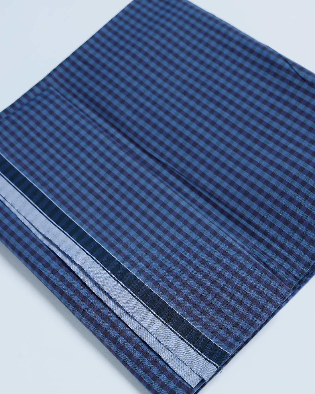 Kibs Brand Blue Checkered 2.15 m Stitched Lungi