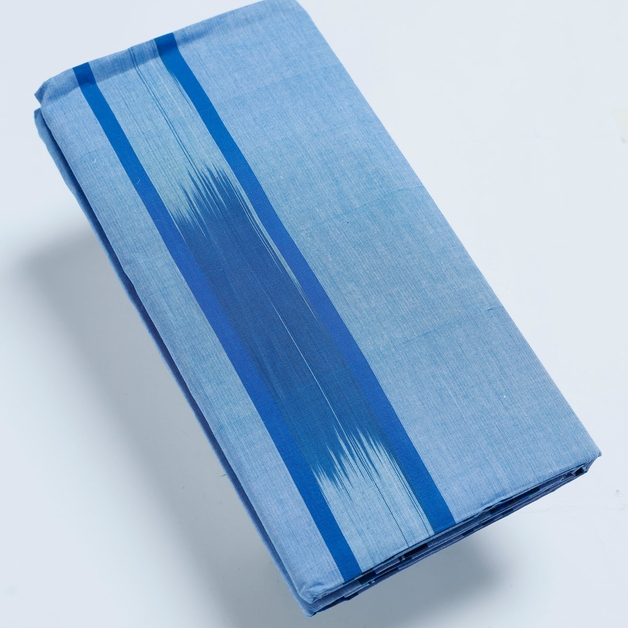 Kibs Brand Blue Striped 2.15 m Stitched Lungi