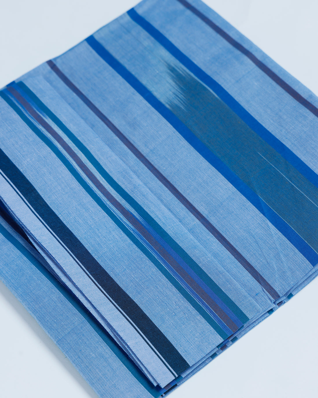 Kibs Brand Blue Striped 2.15 m Stitched Lungi