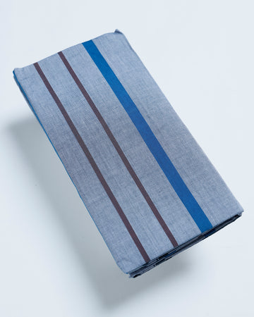 Kibs Brand Grey Striped 2.15 m Stitched Lungi