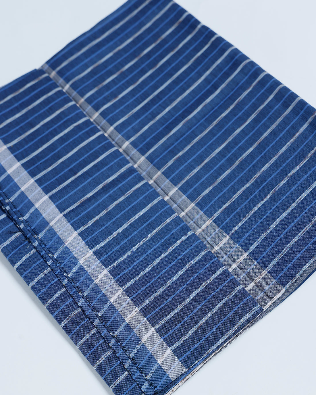 999 Brand Blue Striped 2.10 m Stitched Lungi