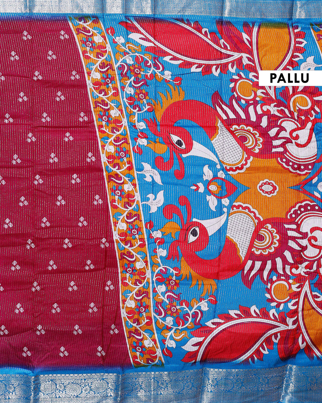 Elegant Dola Silk Saree with Intricate Peacock Border and All-Over Buti Design -Maroon
