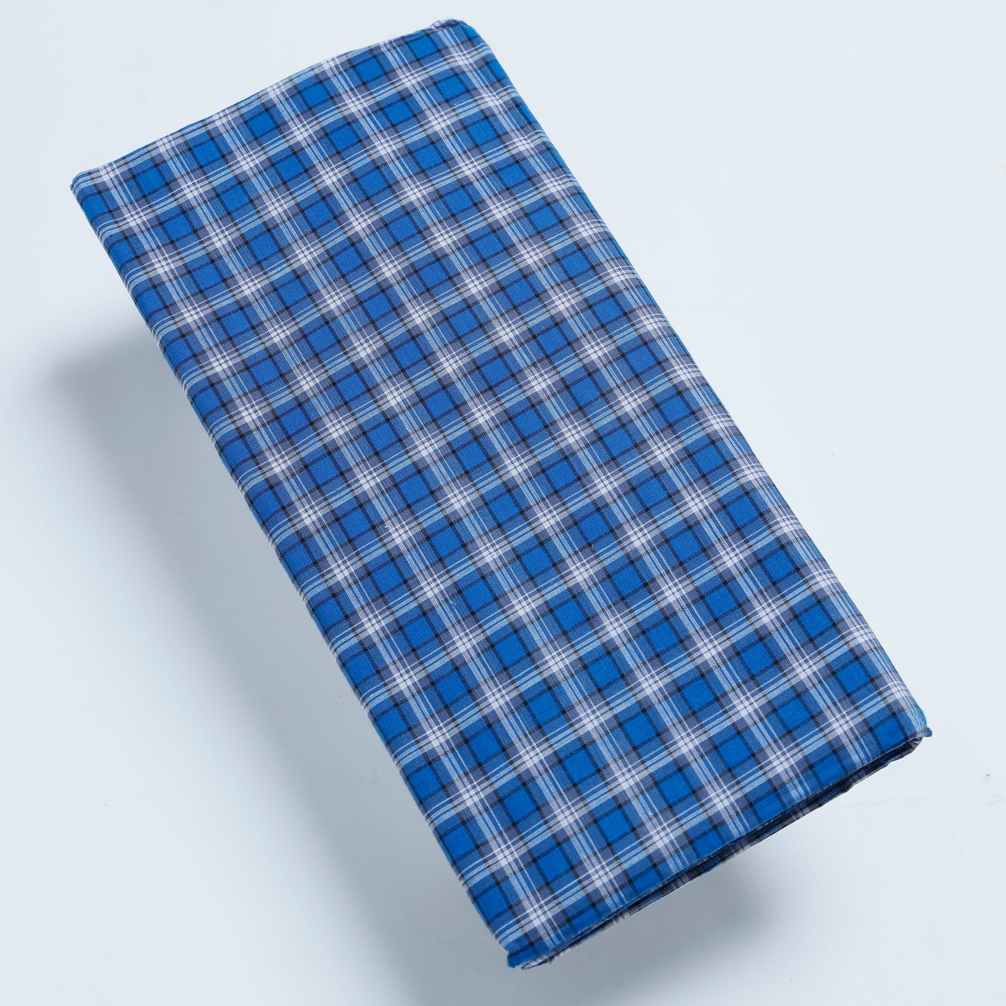 Sangu Brand Blue Checkered 2.10 m Stitched Lungi