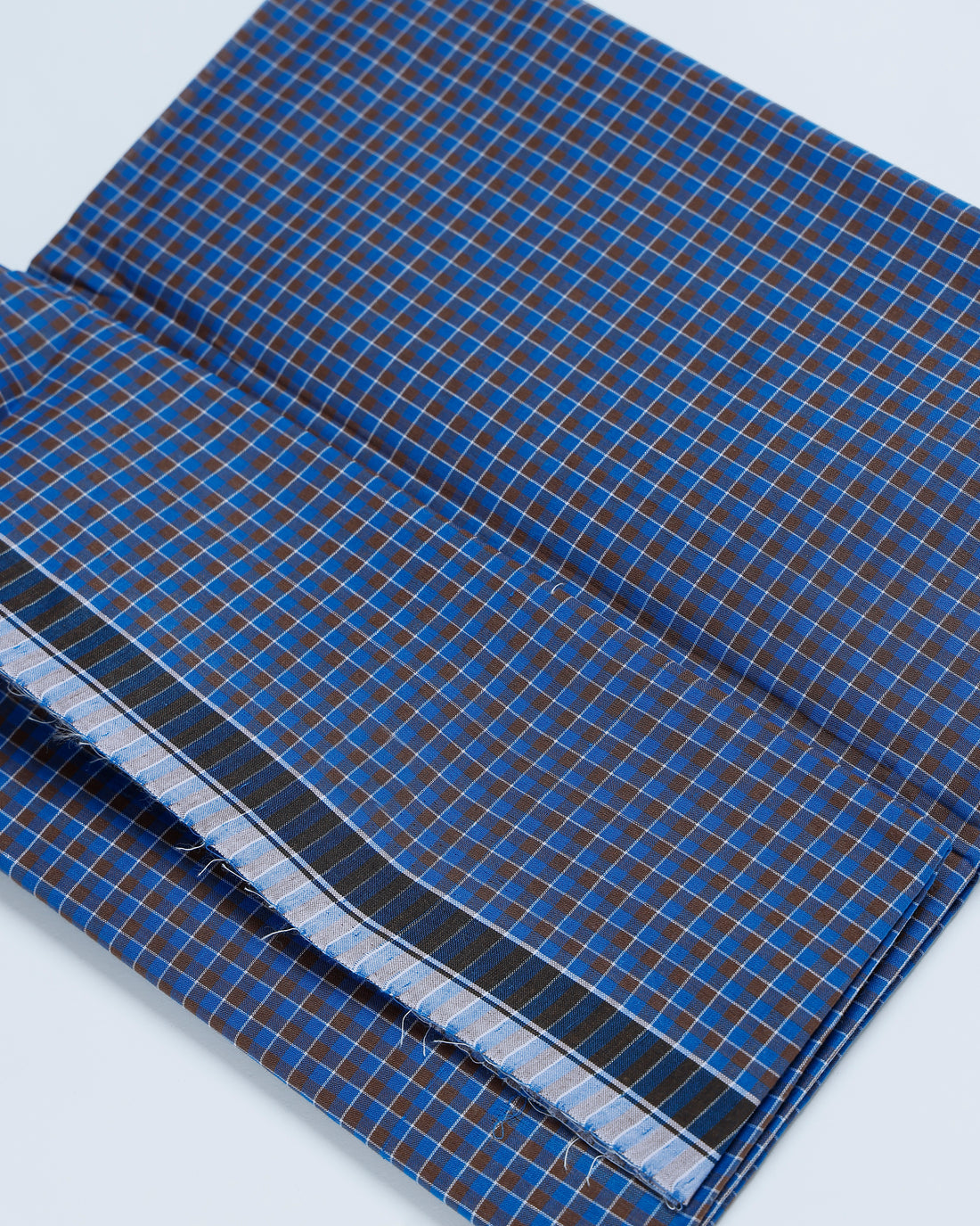 Sangu Brand Blue Checkered 2.10 m Stitched Lungi