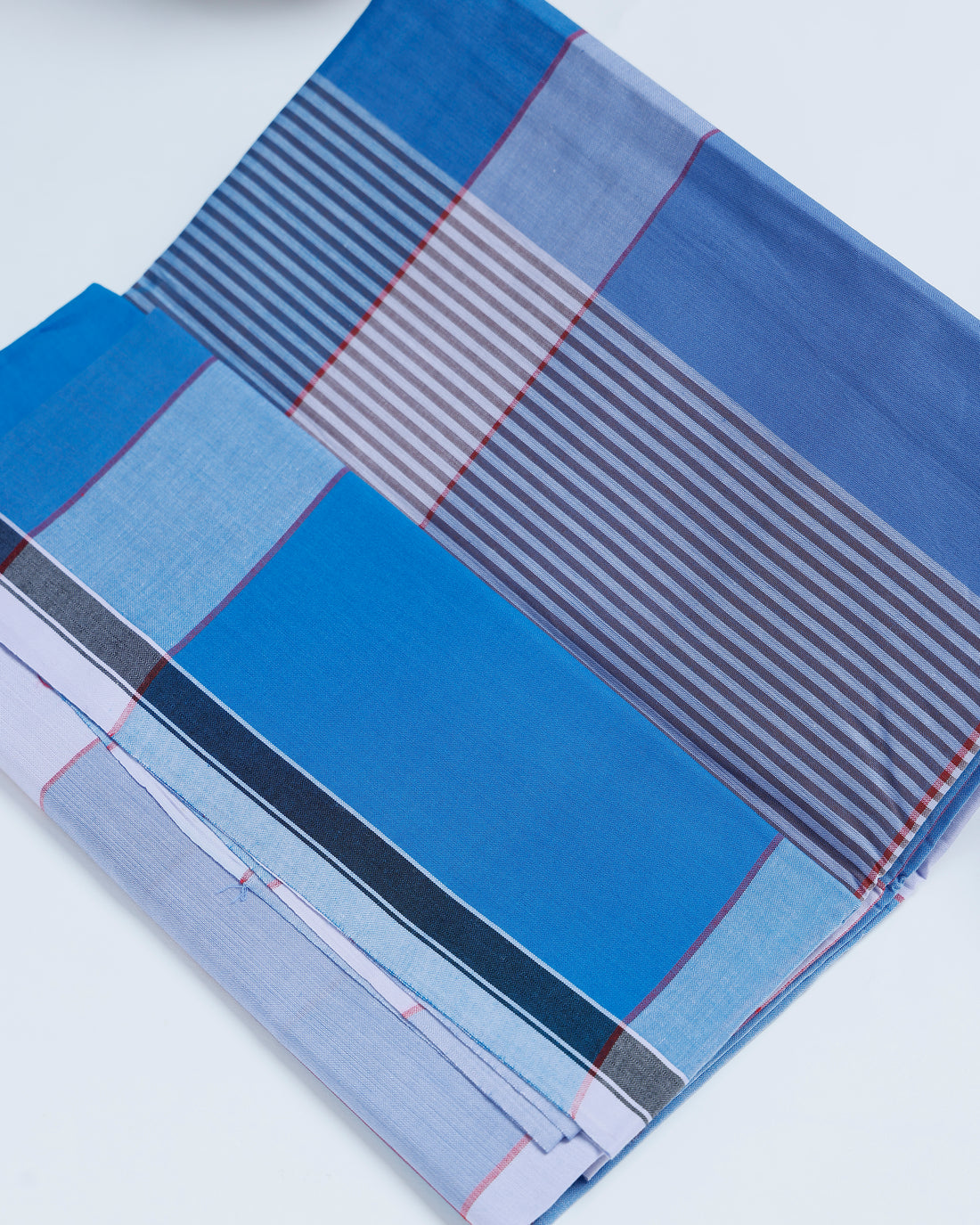 Nandu Brand Multi Solid 2.20 m Stitched Lungi