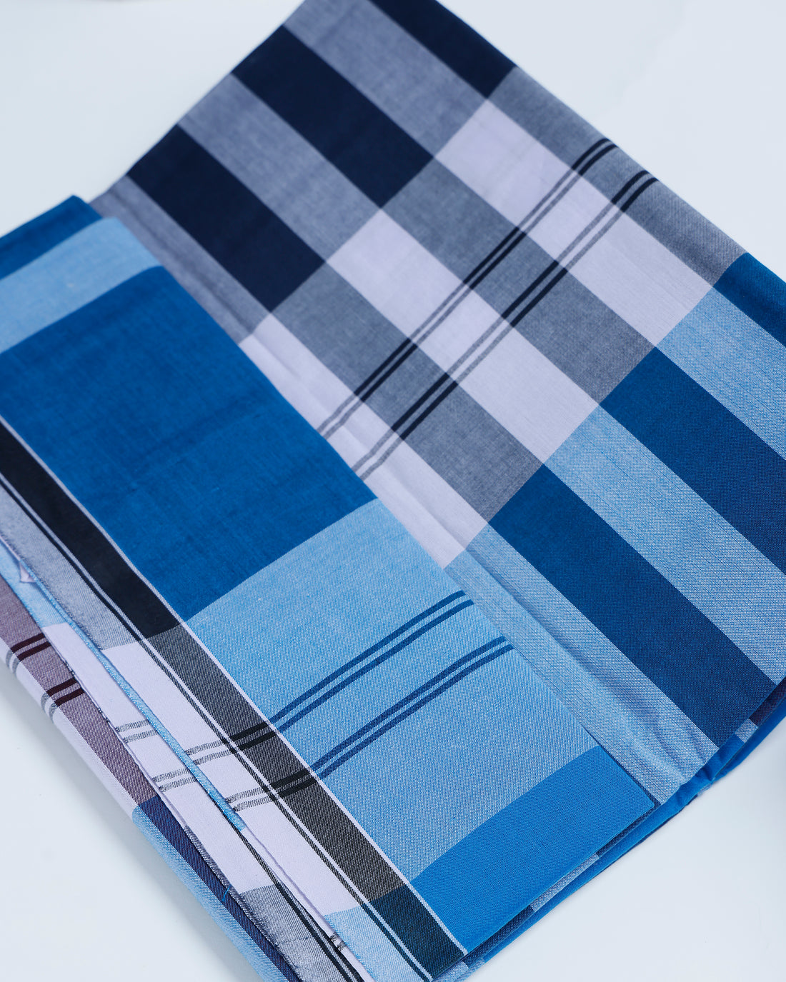 Nandu Brand Multi Striped 2.20 m Stitched Lungi