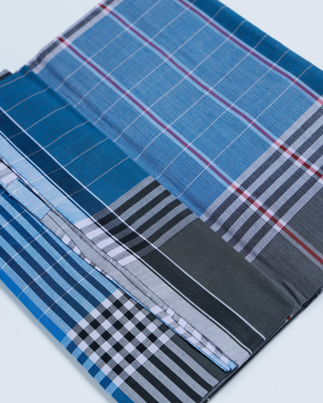 Nandu Brand Multi Striped 2.20 m Stitched Lungi
