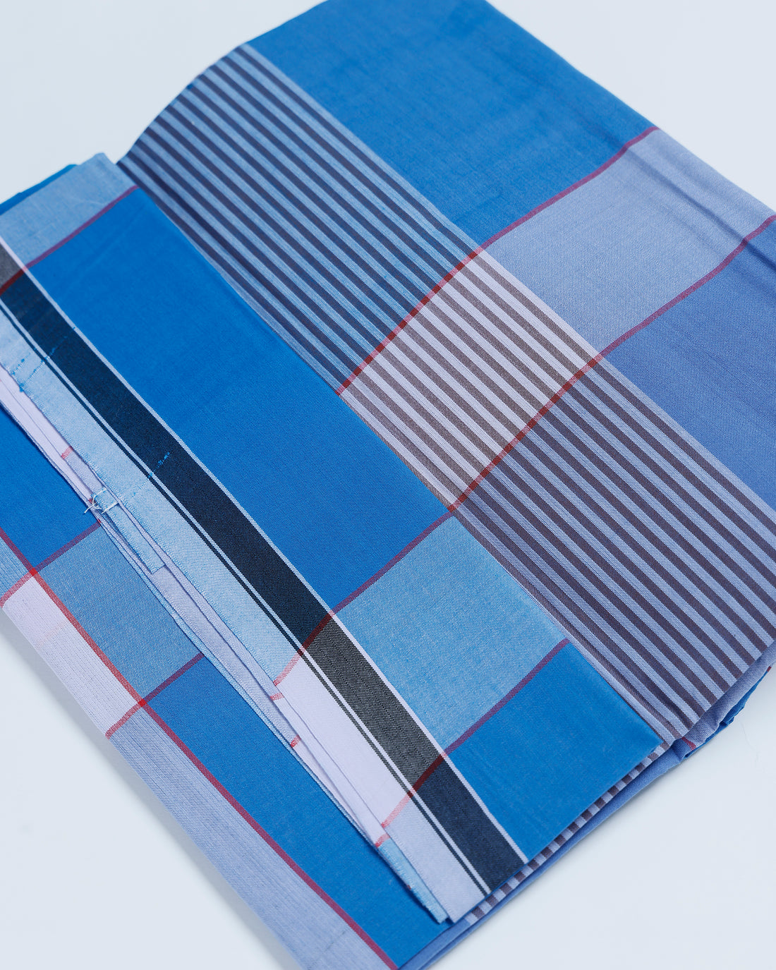 Nandu Brand Multi Striped 2.20 m Stitched Lungi