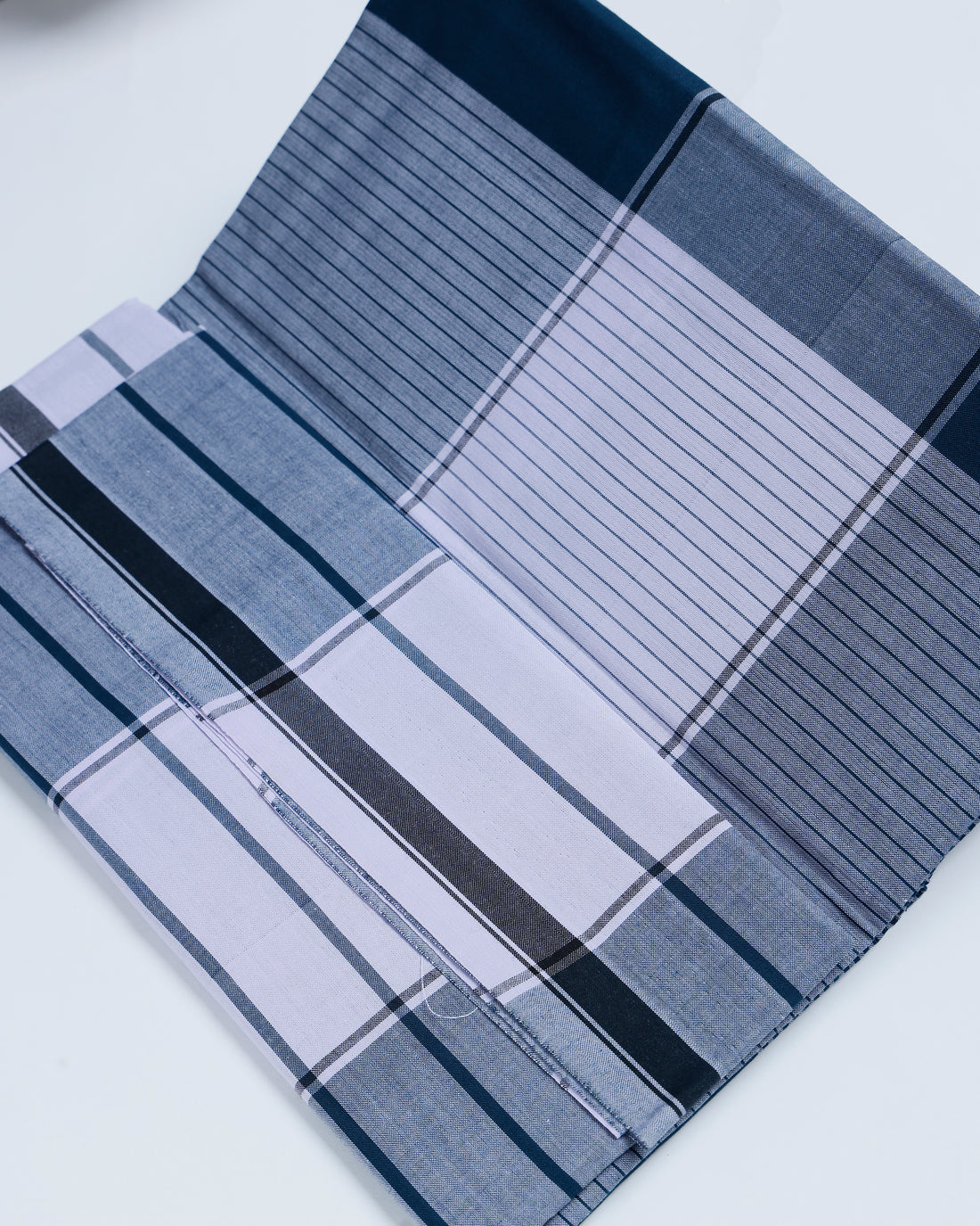 Nandu Brand Multi Striped 2.20 m Stitched Lungi