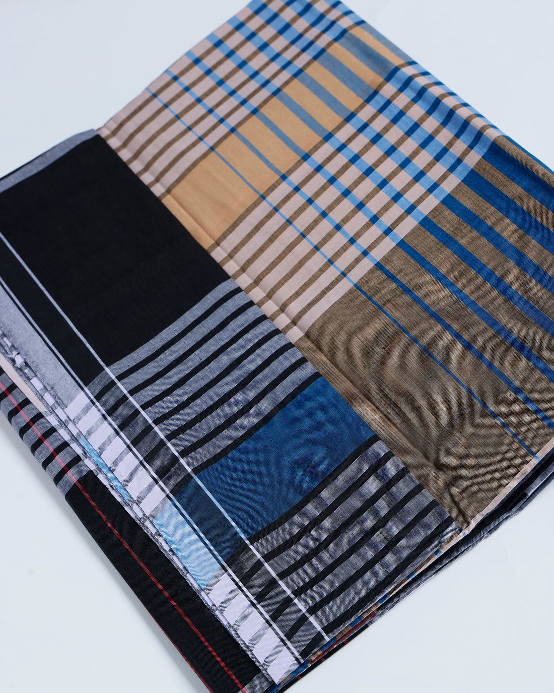Nandu Brand Multi Striped 2.20 m Stitched Lungi