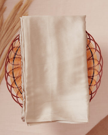 Beige Color Satin Saree