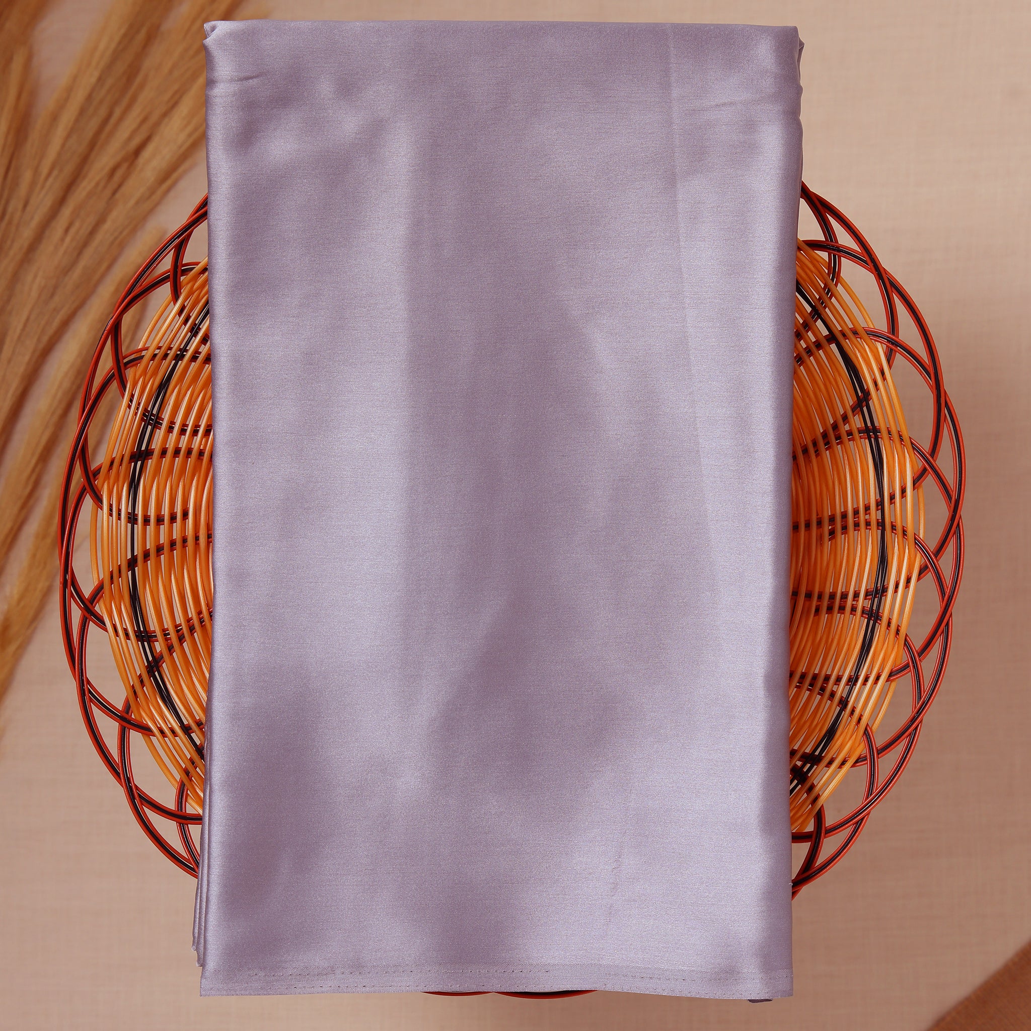 Light Purple Color Satin Saree