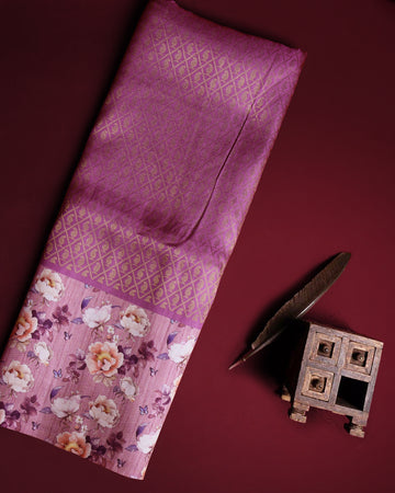 Purple Color Soft Silk Saree