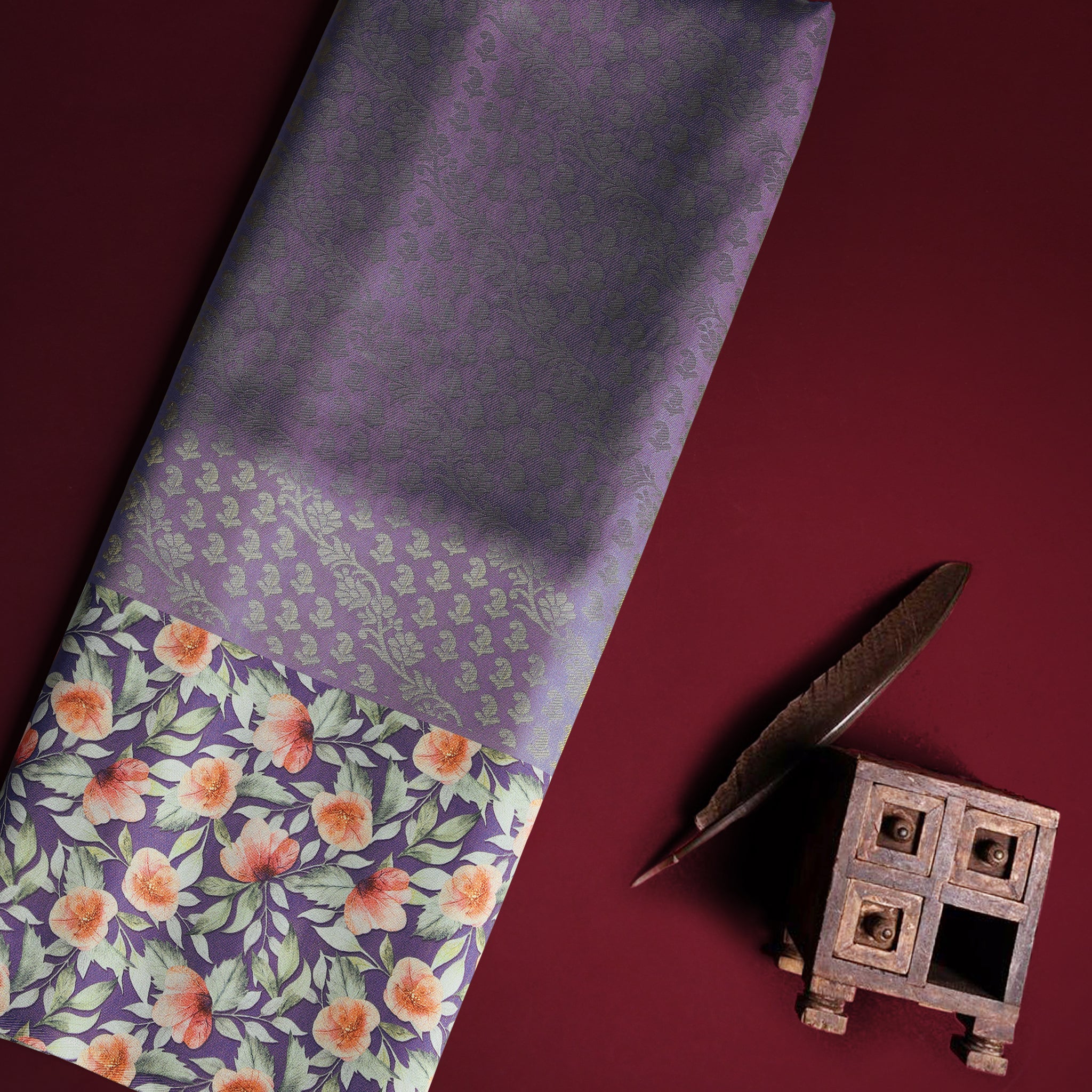Purple Color Soft Silk Saree
