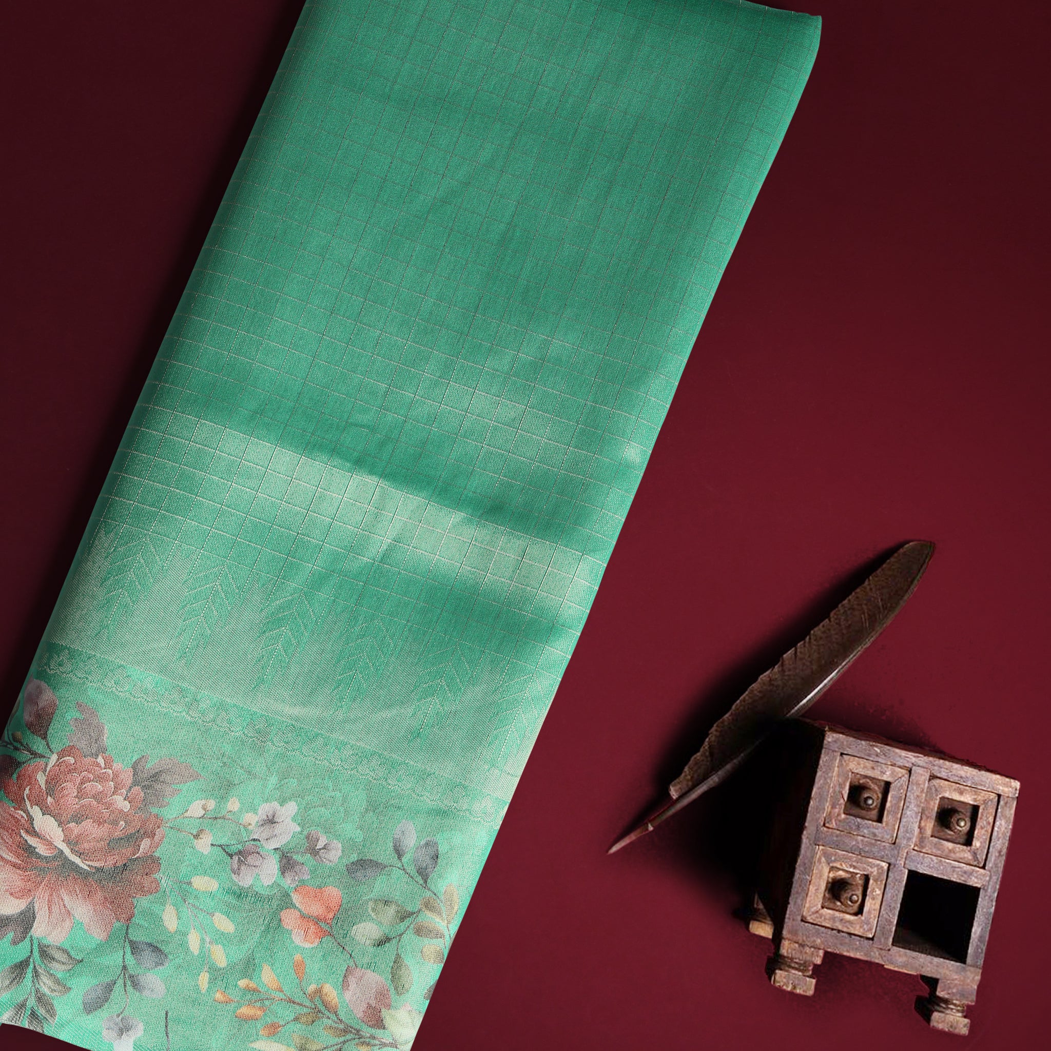 Green Color Soft Silk Saree