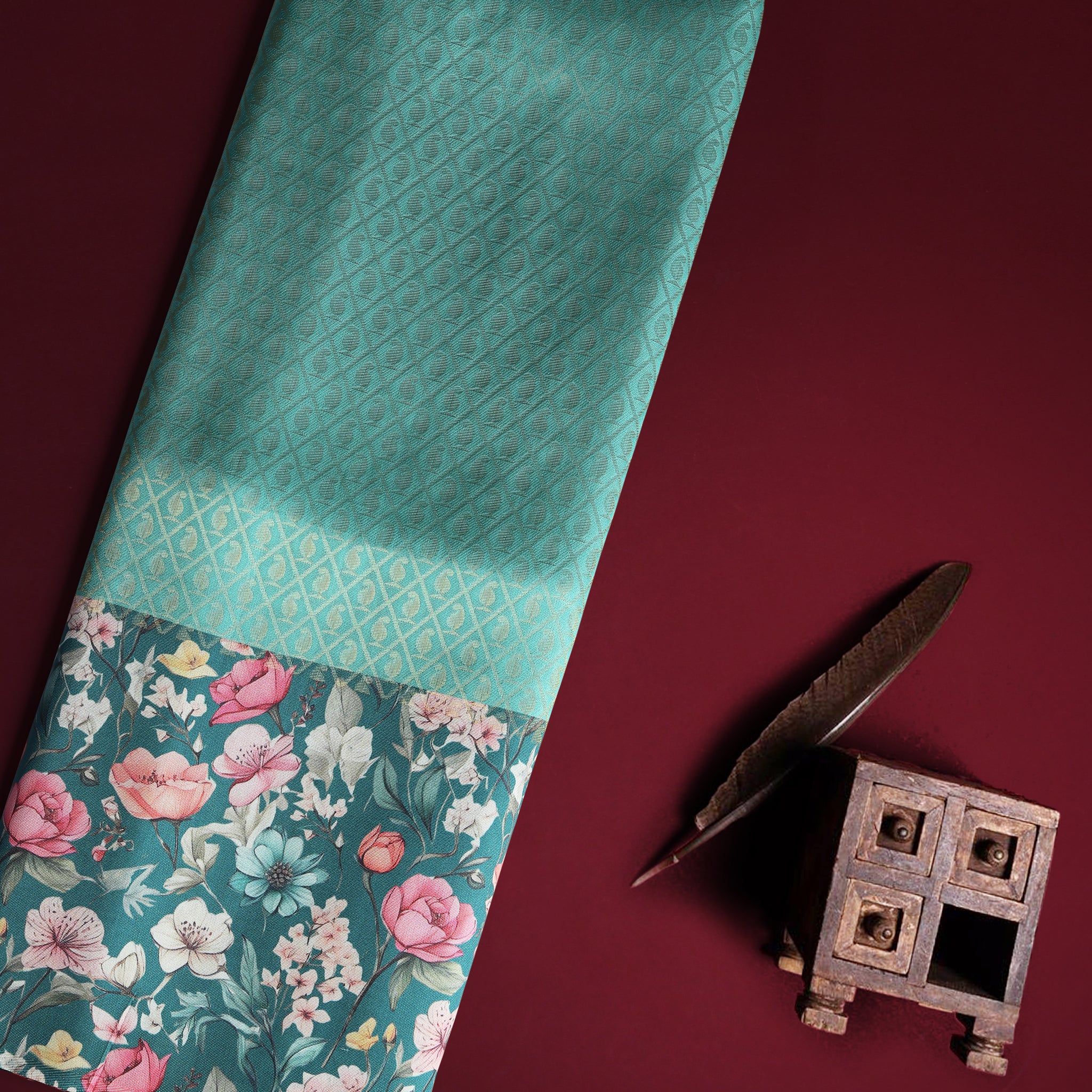 Green Color Soft Silk Saree